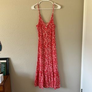 Roxy sea side state dress - red - large